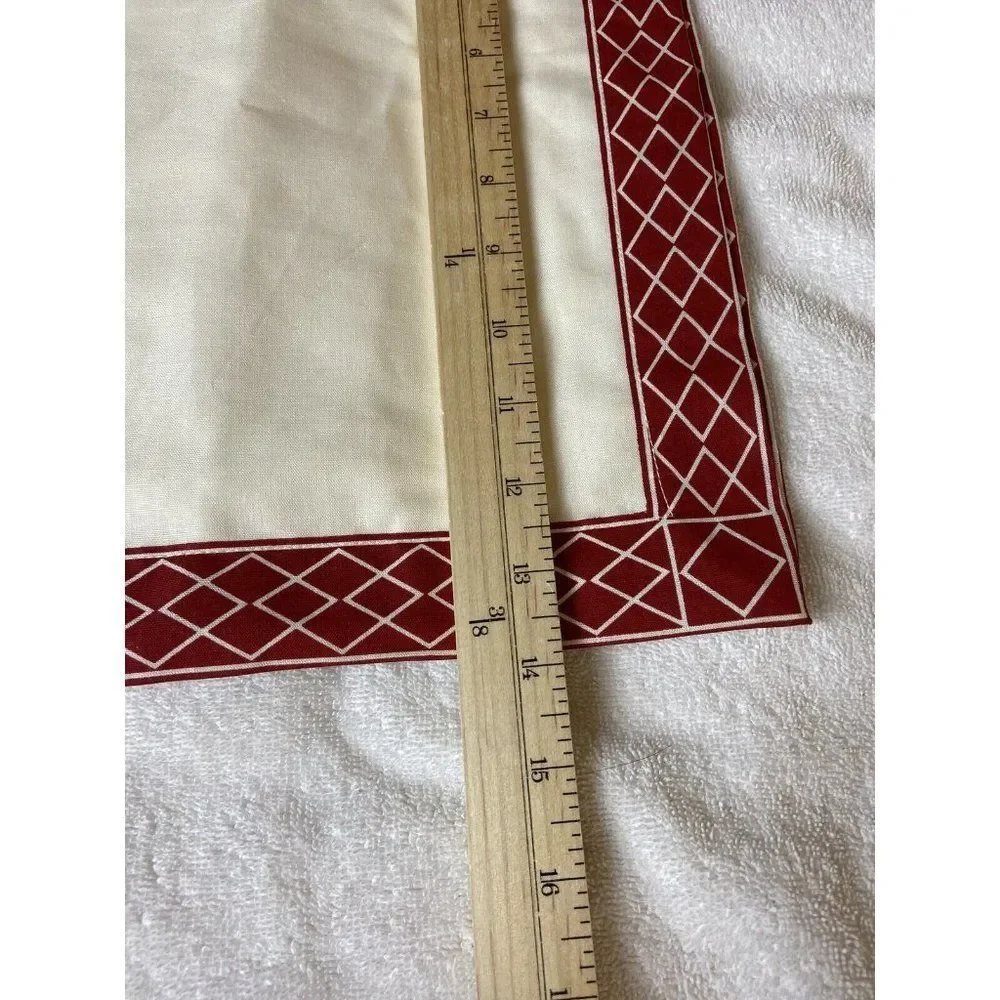 Williams - Sonoma white & red placemats set of 3 linen blend